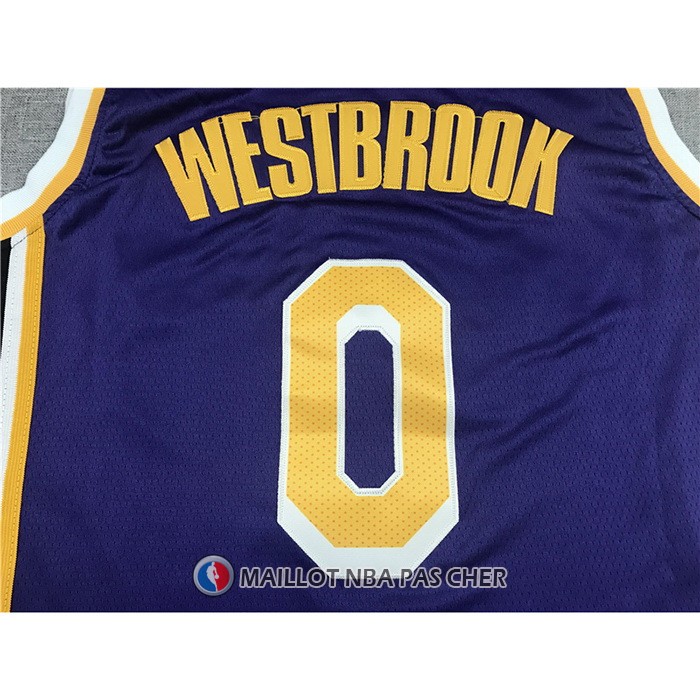 Maillot Los Angeles Lakers Russell Westbrook NO 0 Statement 2021-22 Volet